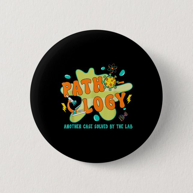 Badge Rond 5 Cm Lab Week 2025 Pathologie Rétro Mystère Machine De  (Devant)