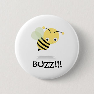 Badge Rond 5 Cm L'abeille vont bourdonnement