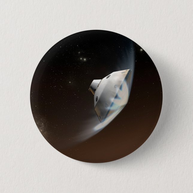 Badge Rond 5 Cm Laboratoire des sciences de Mars - Capsule Aérocoq (Devant)