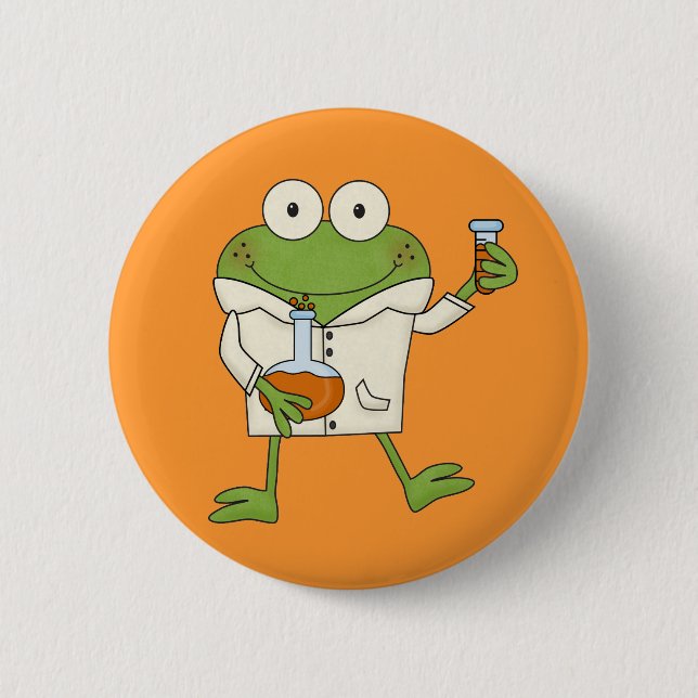 Badge Rond 5 Cm Laboratory Frog (Devant)