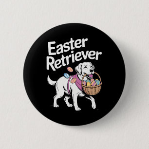 Badge Rond 5 Cm Labrador Golden Retriever Bunny Springs OEufs East