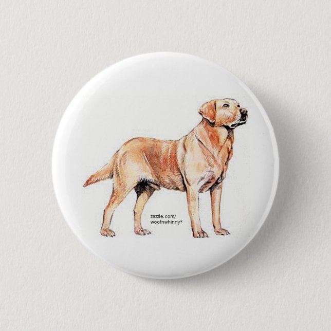 Badge Rond 5 Cm Labrador Retriever (Devant)