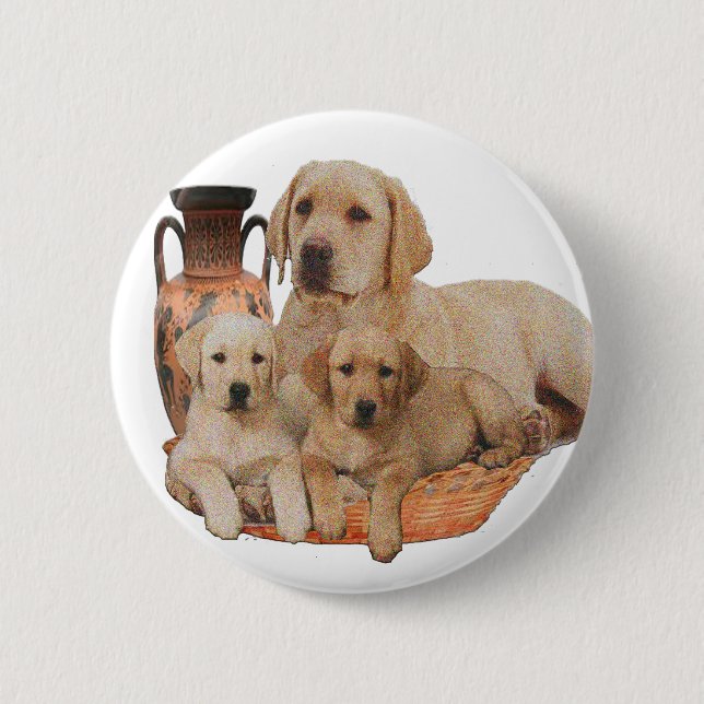 Badge Rond 5 Cm Labrador Retriever (Devant)