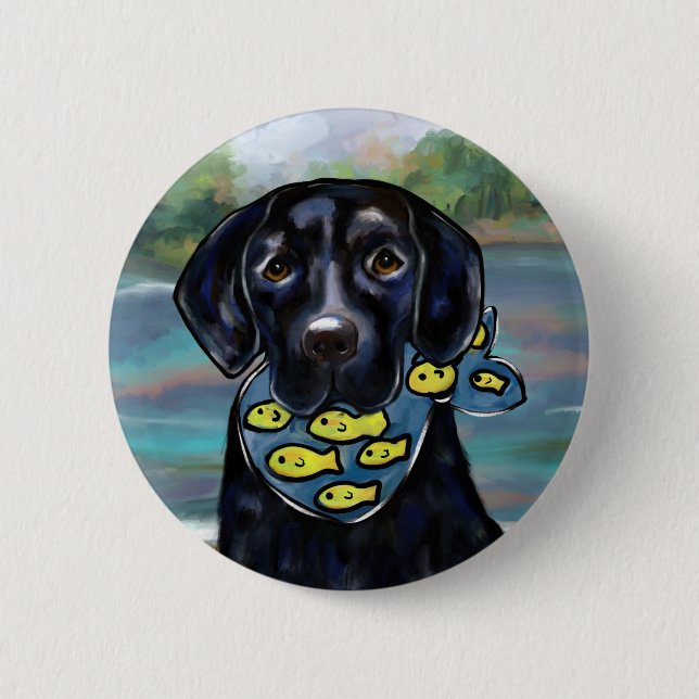 Badge Rond 5 Cm Labrador Retriever (Devant)