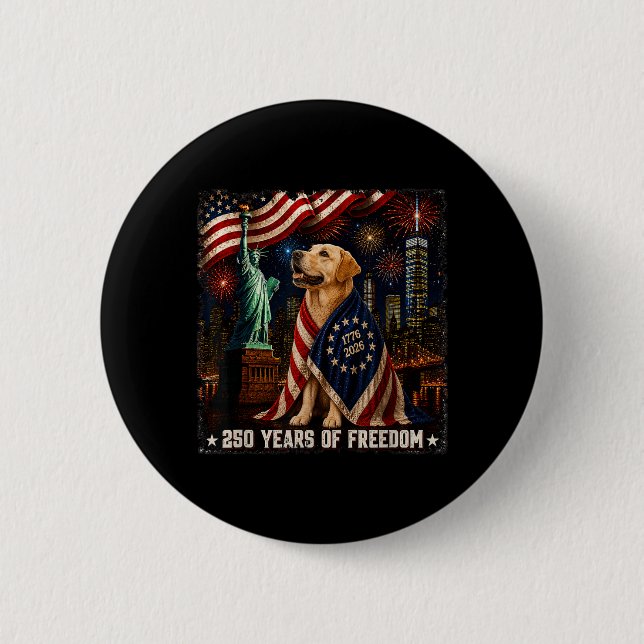 Badge Rond 5 Cm Labrador Retriever 250 ans de Dom 250e (Devant)