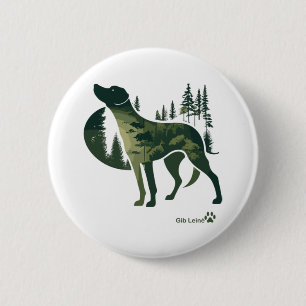 Badge Rond 5 Cm Labrador Retriever - la nature pour les amoureux d