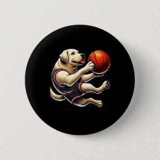 Badge Rond 5 Cm Labrador Retriever Tir au Baseball