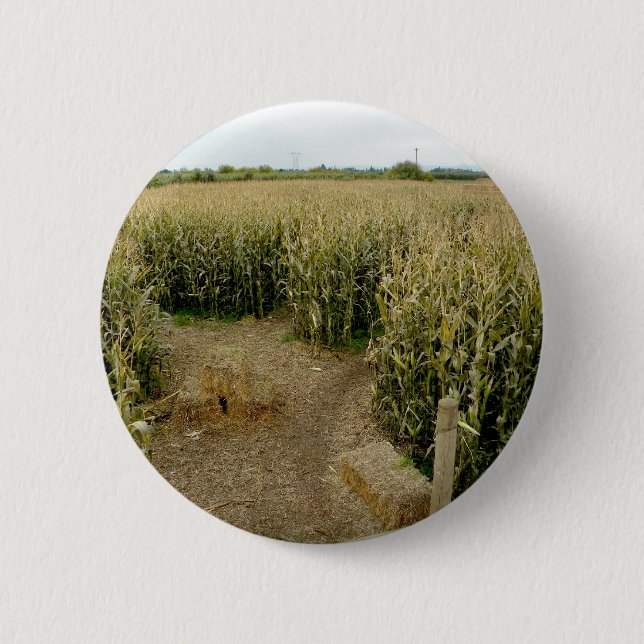 Badge Rond 5 Cm Labyrinthe de maïs (Devant)