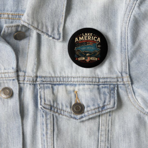 Badge Rond 5 Cm Lac Amérique États-Unis Auparavant Drôle Patriotiq