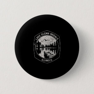 Badge Rond 5 Cm Lac antique Glenn Shoals Illinois Extérieur Vacanc