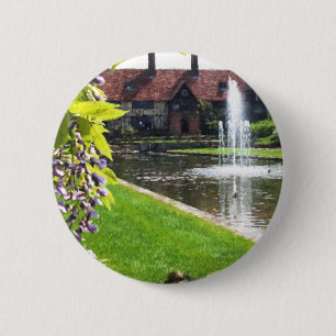 Badge Rond 5 Cm Lac et Fontaine au RHS Wisley