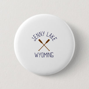 Badge Rond 5 Cm Lac Jenny Wyoming Plein Air Vintage 3