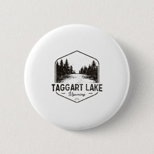 Badge Rond 5 Cm Lac Taggart Wyoming Plein air Vintage 3