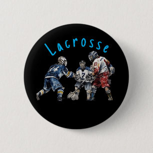 Badge Rond 5 Cm Lacrosse