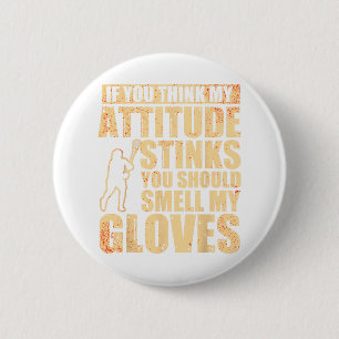 Badge Rond 5 Cm Lacrosse Goalie Lacrosse Gants Stick Lax Goalie