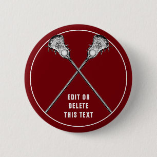 Badge Rond 5 Cm Lacrosse Nouveautés Cadeaux