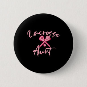 Badge Rond 5 Cm Lacrosse Tante Mère Mère Jour Sports Tante Tante