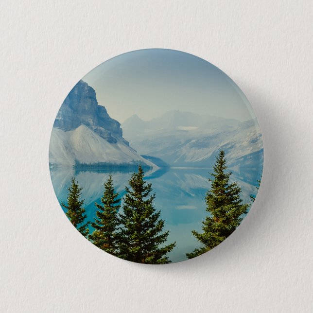 Badge Rond 5 Cm lacs de montagne (Devant)