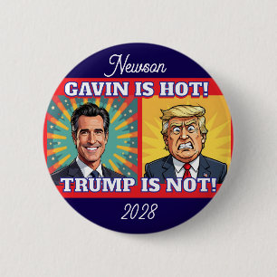 Badge Rond 5 Cm L'actualité est chaude, Trump n'est pas drôle Poli