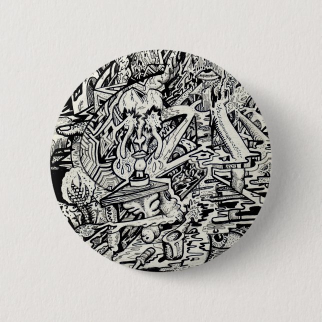 Badge Rond 5 Cm L'adepte, ou, une transfiguration fantasque (Devant)