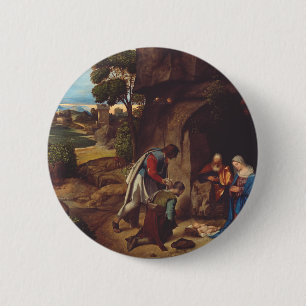Badge Rond 5 Cm L'Adoration des bergers par Giorgione
