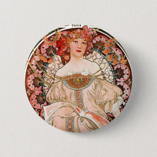 Badge Rond 5 Cm Lady Vintage