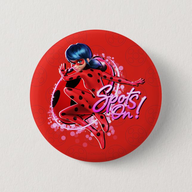 Badge Rond 5 Cm Ladybug miraculeux | Spots Sur Graphic (Devant)
