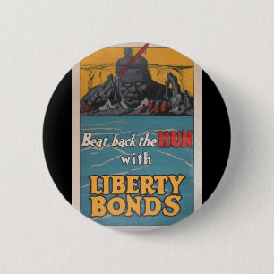 Badge Rond 5 Cm L'affiche de propagande "a battu de retour l'hun"