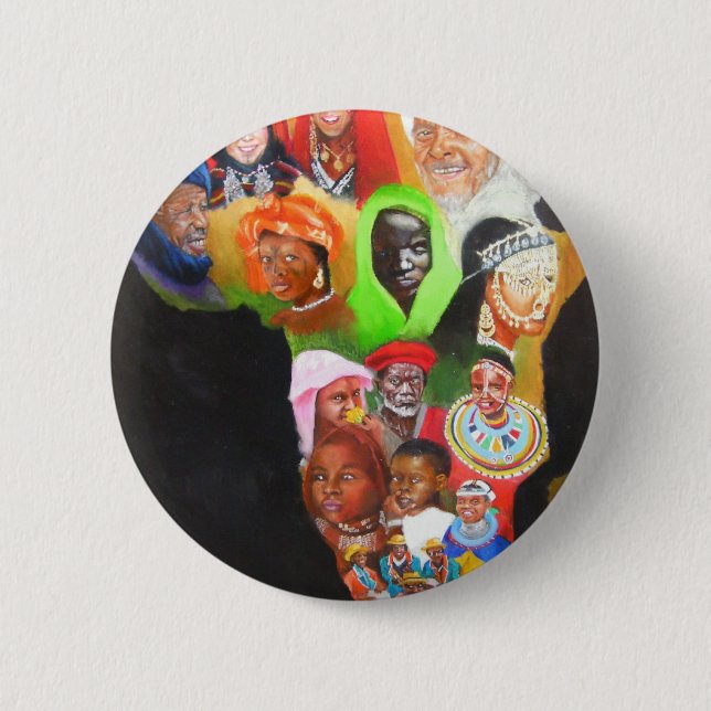 Badge Rond 5 Cm L'Afrique (Devant)