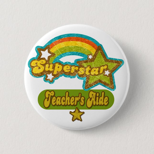 Badge Rond 5 Cm L'aide du professeur de superstar (Devant)