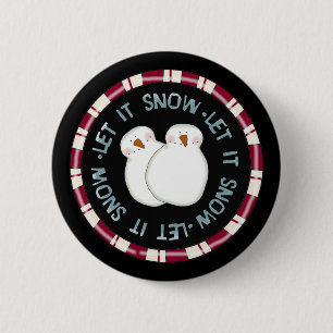 Badge Rond 5 Cm Laisser la neige Tshirts et cadeaux de vacances