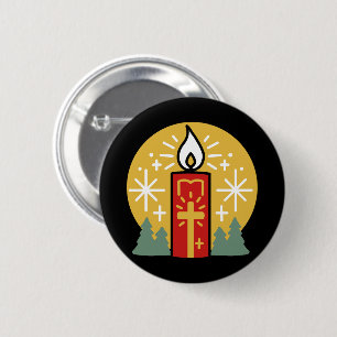 Badge Rond 5 Cm Laissez Faith être votre plus brillant Star Candle