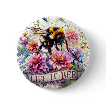 Laissez-le faire – Aquarelle Abeille Florale de Pr