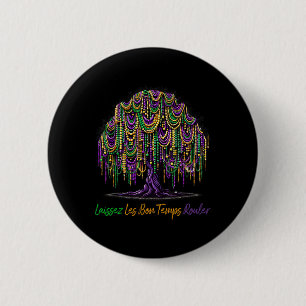 Badge Rond 5 Cm Laissez Les Bon Temps Rouler Mardi Gras Tree Beads