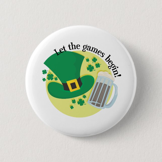 Badge Rond 5 Cm Laissez les jeux commencer ! (Devant)
