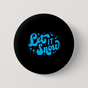 Badge Rond 5 Cm Laissez Neiger Conception D'Hiver Tout-Petit