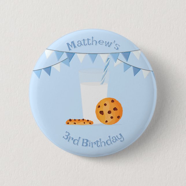 Badge Rond 5 Cm Lait & Biscuits (Devant)
