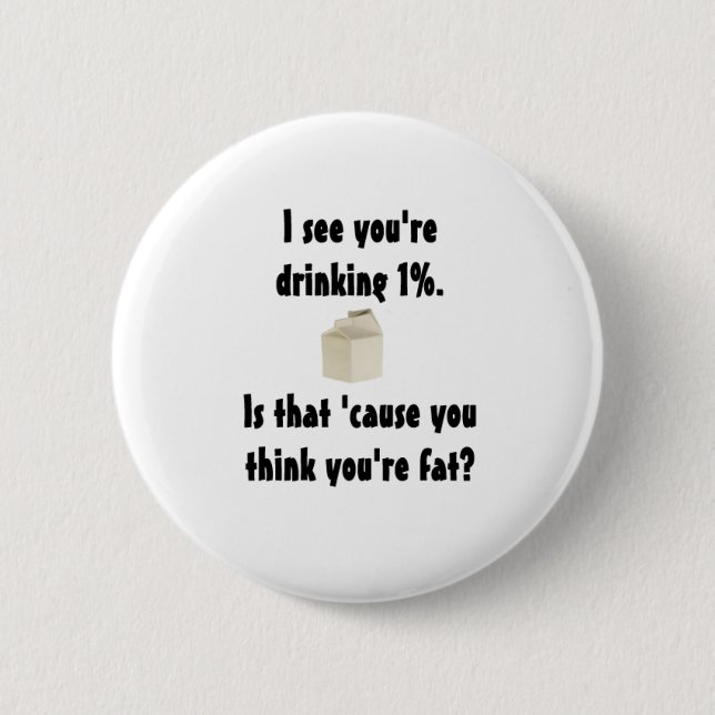Badge Rond 5 Cm Lait de 1% (Devant)