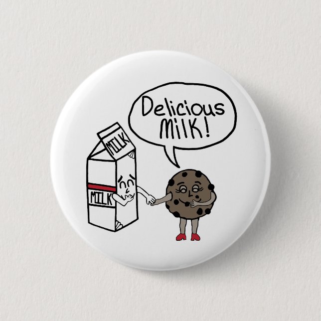 Badge Rond 5 Cm Lait délicieux (Devant)