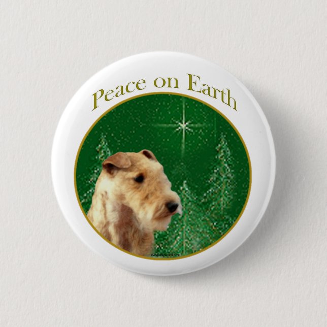 Badge Rond 5 Cm Lakeland Terrier Paix (Devant)