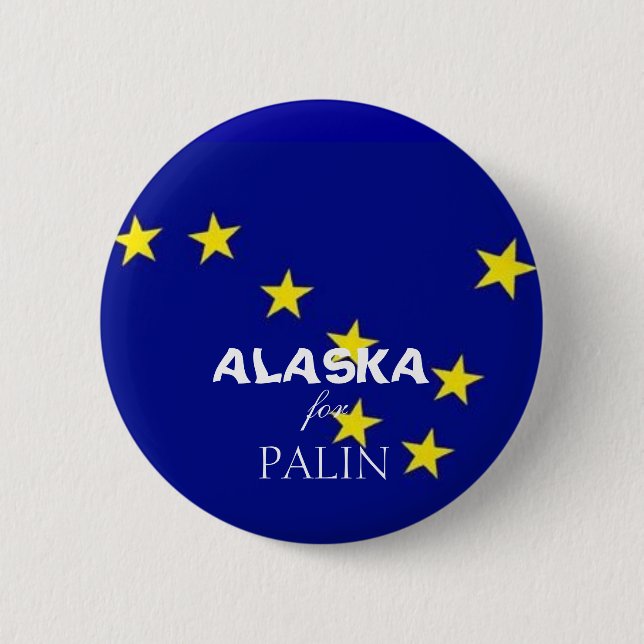 Badge Rond 5 Cm L'Alaska pour Palin (Devant)
