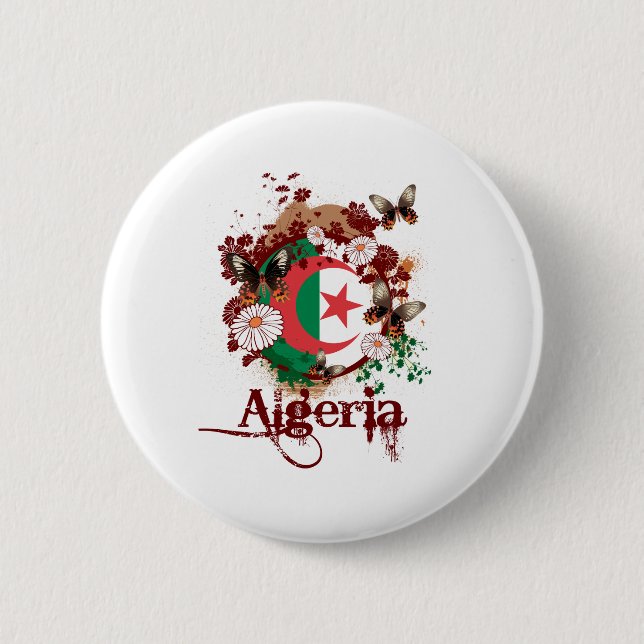 Badge Rond 5 Cm L'Algérie (Devant)