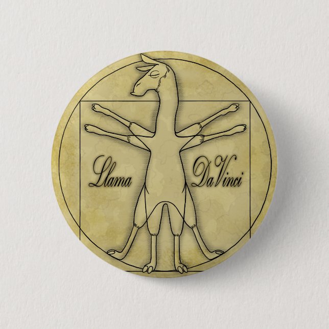 Badge Rond 5 Cm Lama da Vinci (Devant)