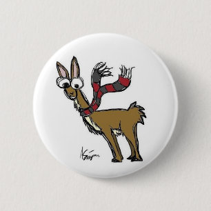 Badge Rond 5 Cm Lama dans le bouton d'écharpe