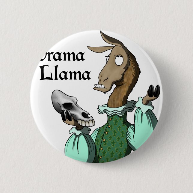Badge Rond 5 Cm Lama de drame (Devant)