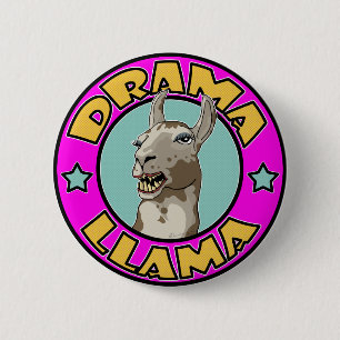 Badge Rond 5 Cm Lama de drame,