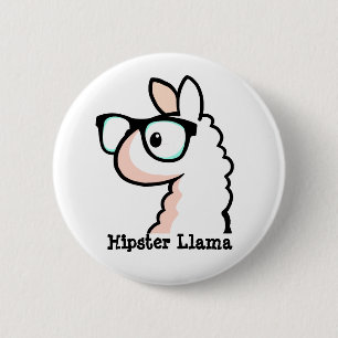 Badge Rond 5 Cm Lama de hippie