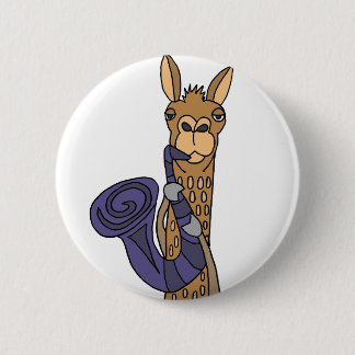Badge Rond 5 Cm Lama frais drôle jouant l'art d'original de