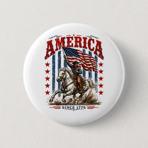 Badge Rond 5 Cm L'Amérique du 250e anniversaire Americana 