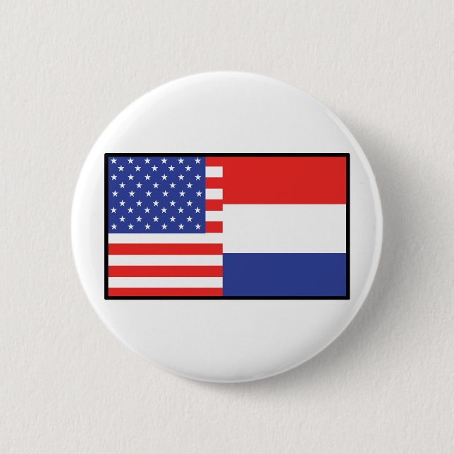 Badge Rond 5 Cm L'Amérique Hollande (Devant)